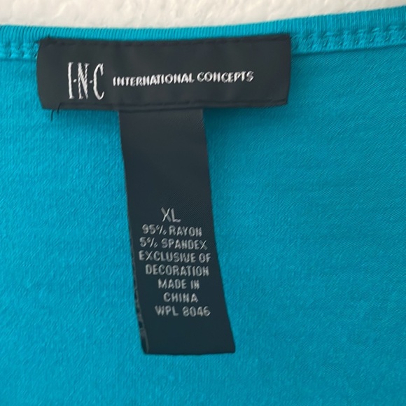 INC XL. Blue/Green top - Picture 4 of 7